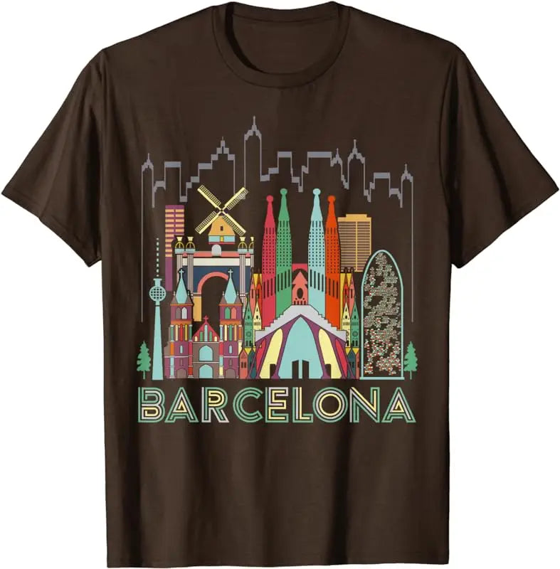 Camiseta colorida de Barcelona para hombre