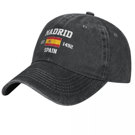 Cap Madrid Flagge von Spanien Gegründet 1492 Madrid Vintage